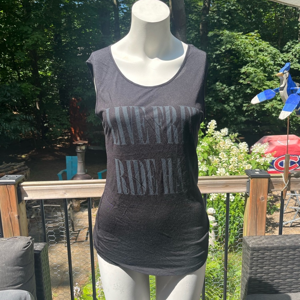 Haute Hippie Black Graphic Tank Top